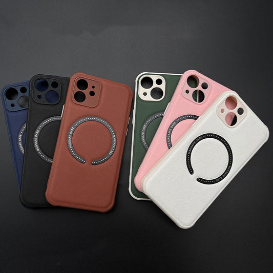 iPhone Leder Case mit Mag-Safe in verschiedenen Farben